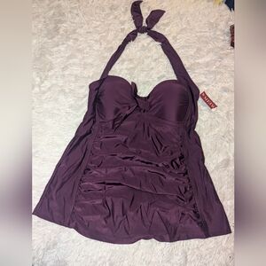 Nwt Merona Tankini Top Sz M